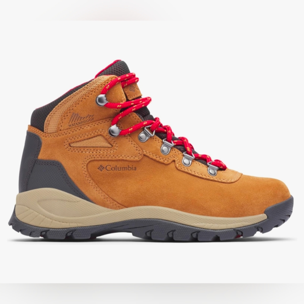 Brand New Size 10 Women's Columbia Tan Hiking Boots with Red Laces